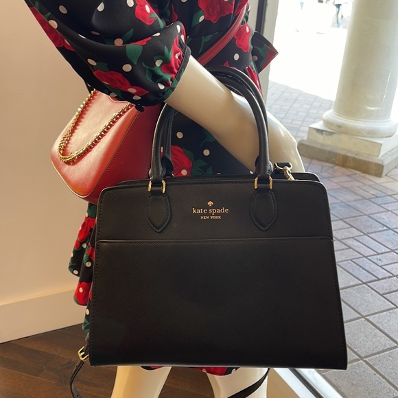 Kate Spade Madison Saffiano Leather Medium Satchel
COLOR:
Black 
NWT - Picture 8 of 16